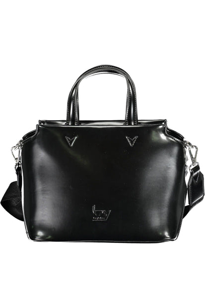 Black Polyethylene Women Handbag