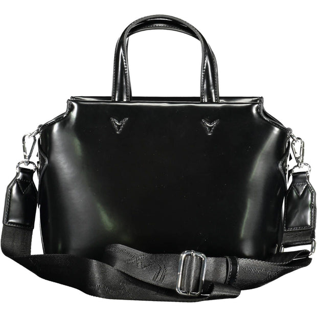 Black Polyethylene Women Handbag