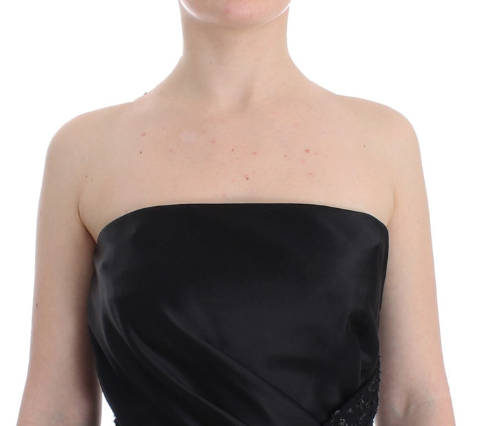 Elegant Strapless Black Dress