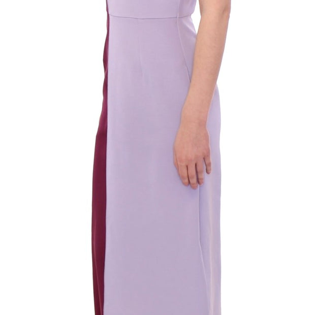 Elegant Long Silk Gown in Lavender