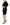 Black Wool Long Sleeves Belted Mini Sheath Dress