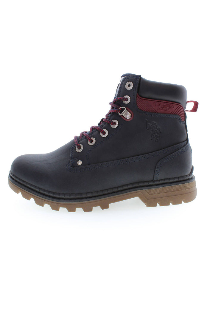 Blue Polyester Mens Boot