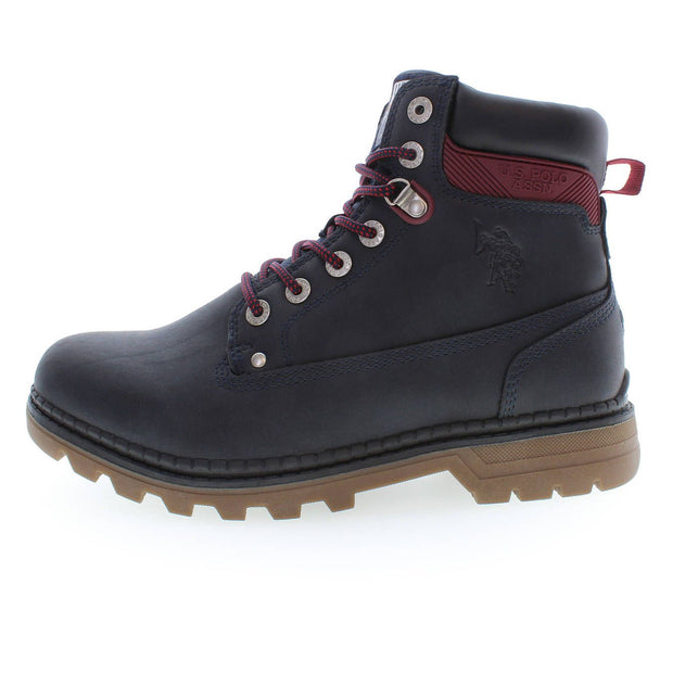 Blue Polyester Mens Boot