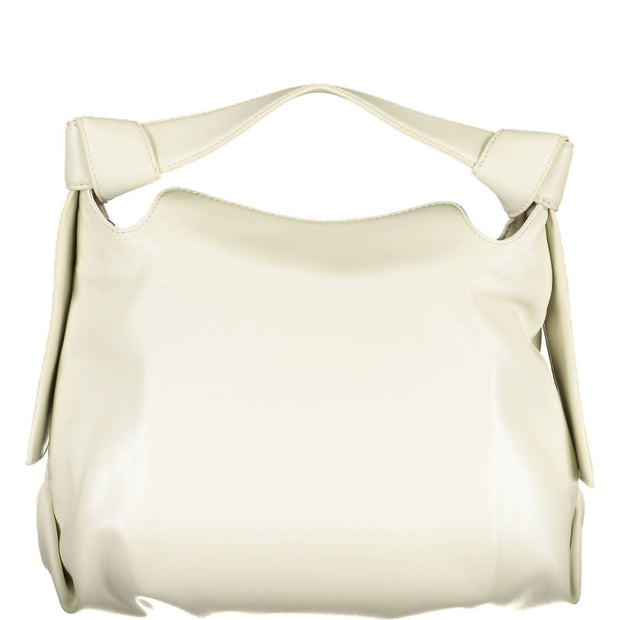 Beige Polyester Women Handbag