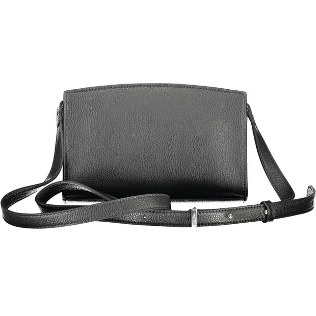 Black Polyester Women Handbag