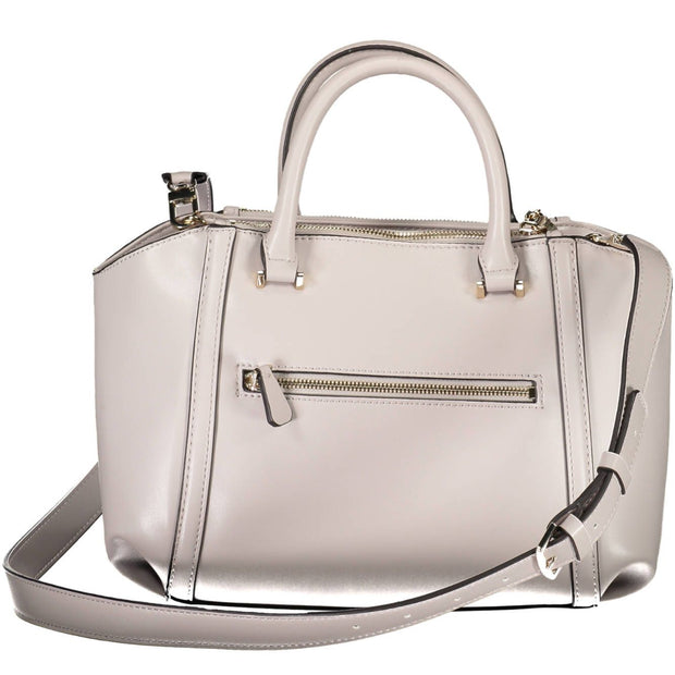 Gray Polyethylene Women Handbag