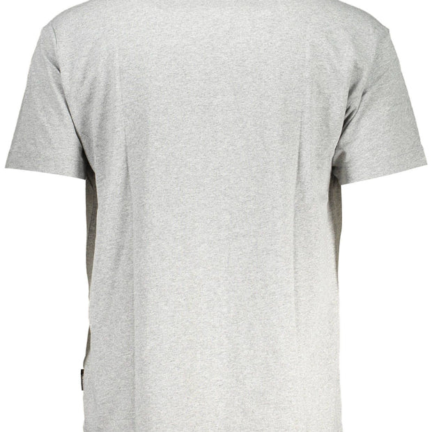 Gray Cotton Men T-Shirt