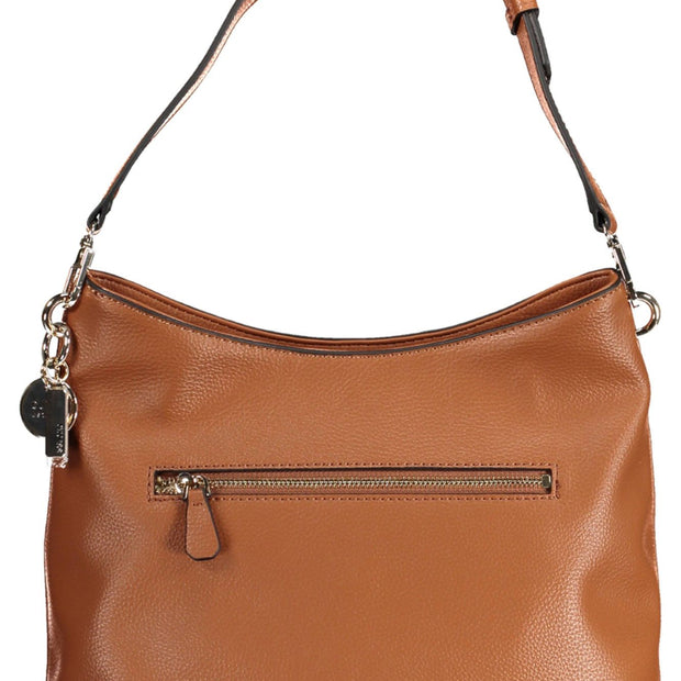 Brown Polyethylene Women Handbag