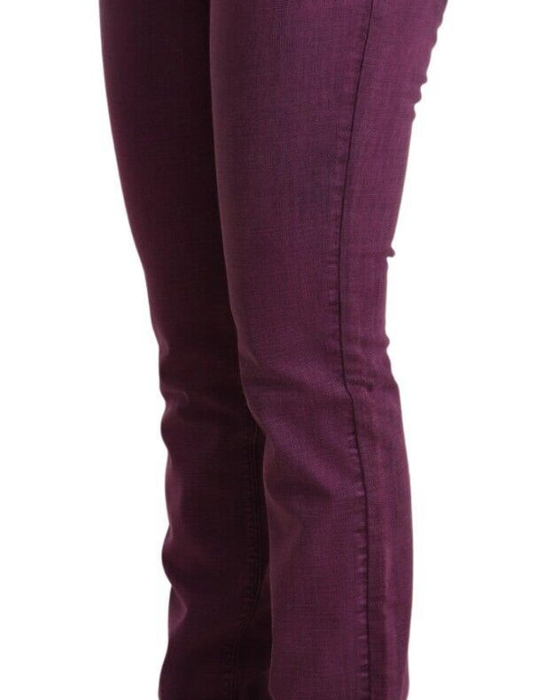 Elegant Purple Slim Fit Denim Jeans
