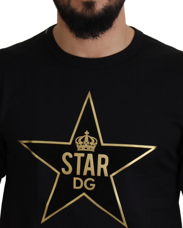 Black Gold STAR Crown DG Cotton Crewneck T-shirt