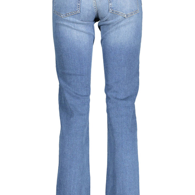 Blue Cotton Women Jeans