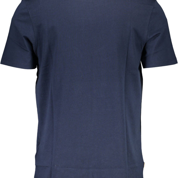 Blue Cotton Men T-Shirt