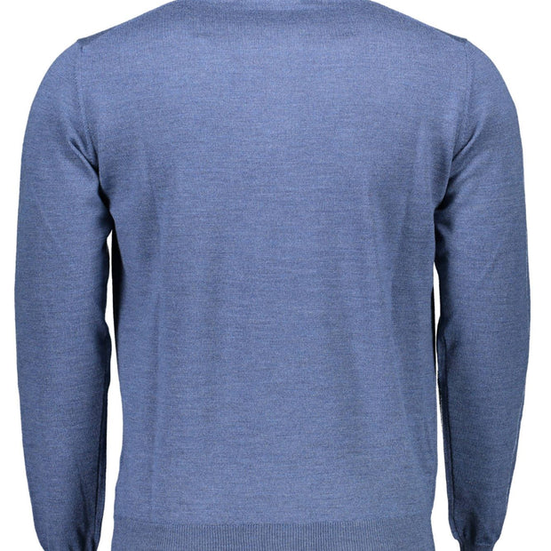 Blue Wool Men Sweater