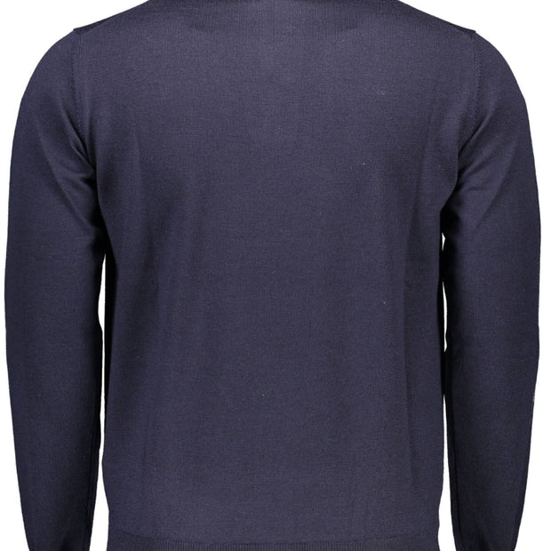 Blue Wool Men Sweater