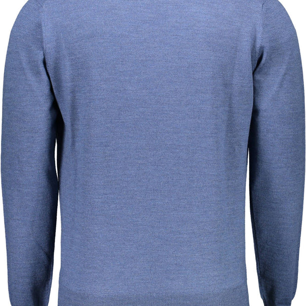 Blue Wool Men Sweater