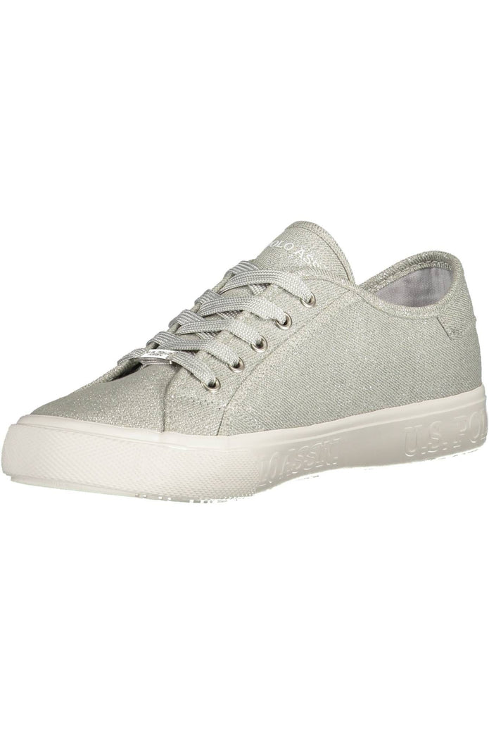 Silver Polyester Women Sneaker