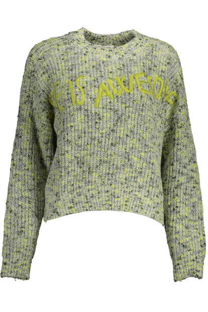 Green Acrylic Women Sweater