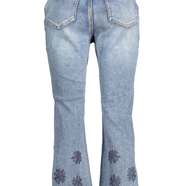 Blue Cotton Women Jeans