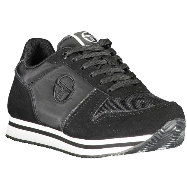 Black Polyester Women Sneaker