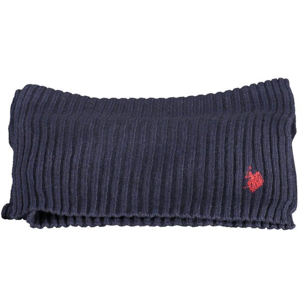 Blue Wool Men Scarf