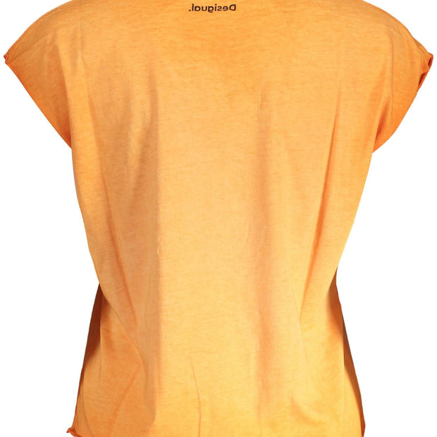 Orange Cotton Women Top