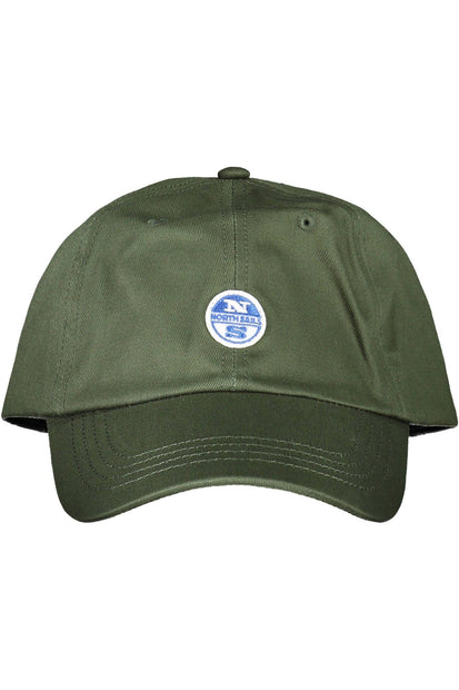 Green Cotton Men Cap