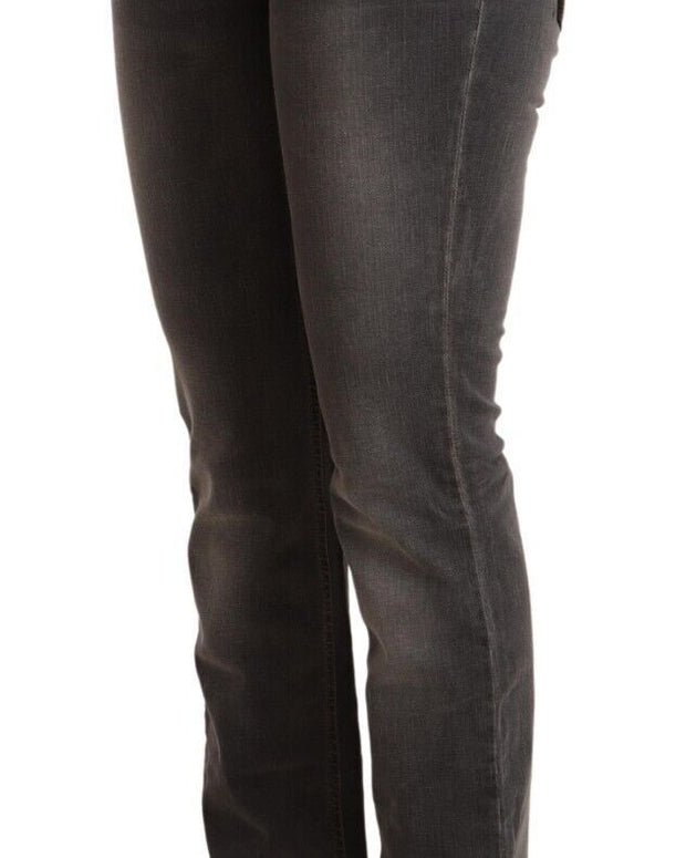 Chic Gray Low Waist Skinny Denim