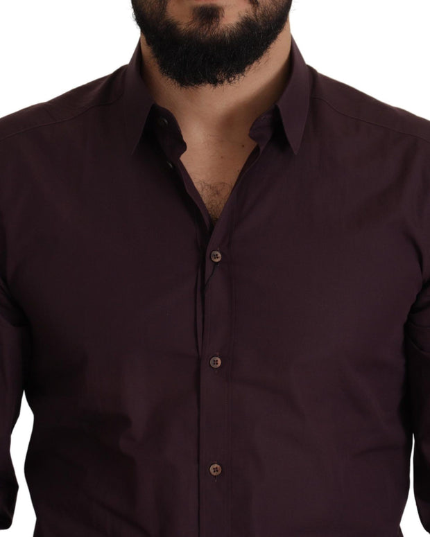 Purple Cotton GOLD Slim Fit Dress Shirt