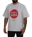 White Amor Heart Cotton Crewneck T-shirt