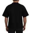 Black Logo Cotton Crewneck T-shirt