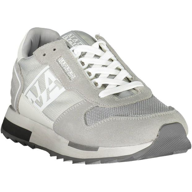 Gray Polyester Men Sneaker