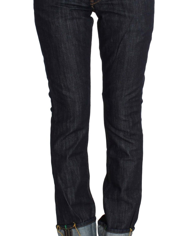 Blue Denim Cotton Bottoms Straight Fit Jeans