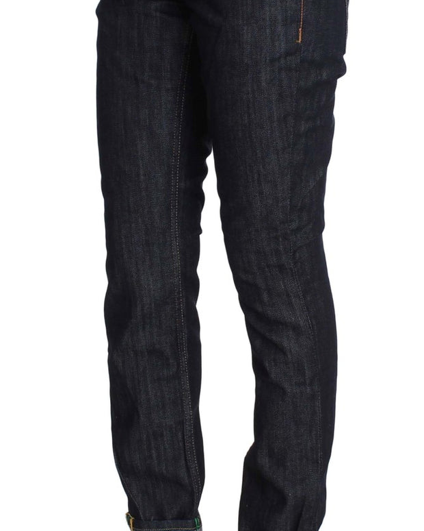 Blue Denim Cotton Bottoms Straight Fit Jeans