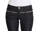 Elegant Straight Leg Dark Blue Jeans