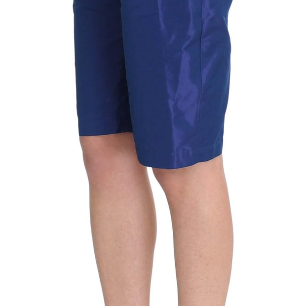 Chic Blue Mid Waist Shorts