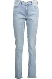 Light Blue Cotton Women Jeans