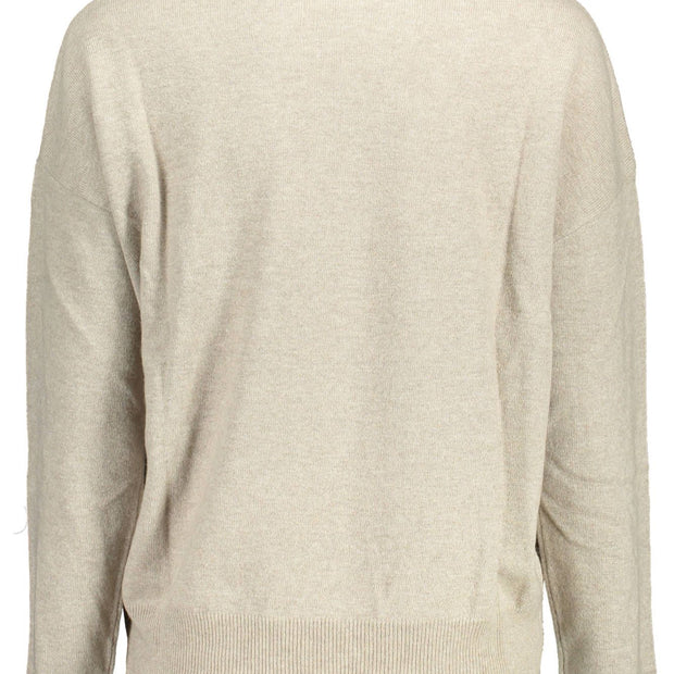 Beige Wool Women Sweater