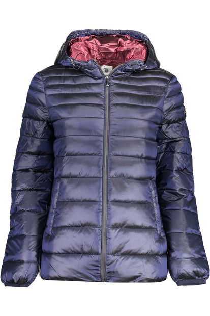 Blue Nylon Women Jacket