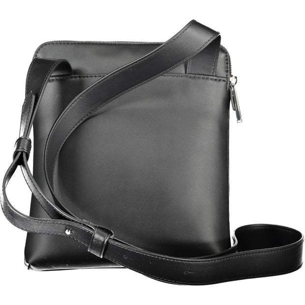 Black Polyester Men Shoulder Bag