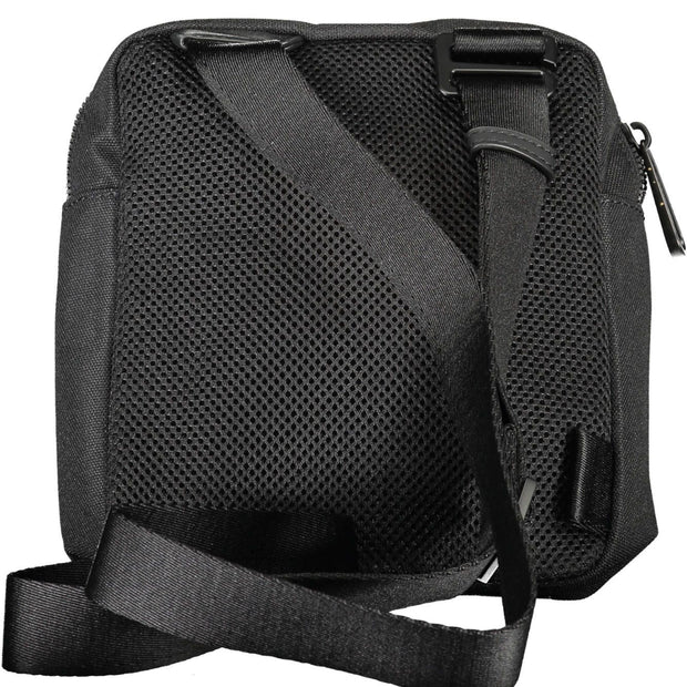 Black Polyester Men Shoulder Bag