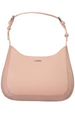 Pink Polyester Women Handbag