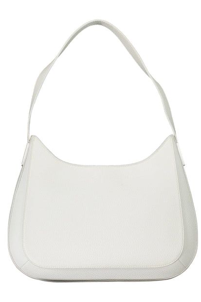 White Polyester Women Handbag