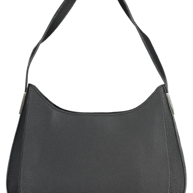 Black Polyester Women Handbag