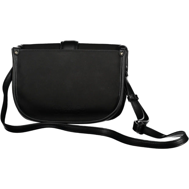 Black Polyethylene Women Handbag