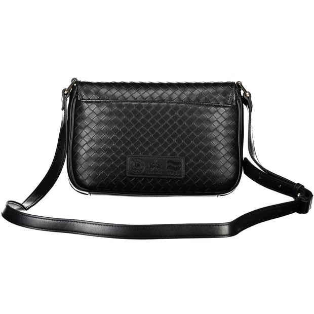 Black Polyethylene Women Handbag