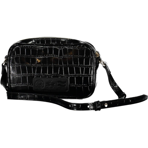 Black Polyethylene Women Handbag