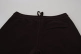 Brown Cashmere Trousers Bottoms Drawstring Pants