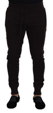 Brown Cashmere Trousers Bottoms Drawstring Pants