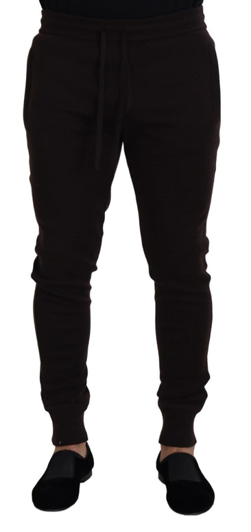 Brown Cashmere Trousers Bottoms Drawstring Pants