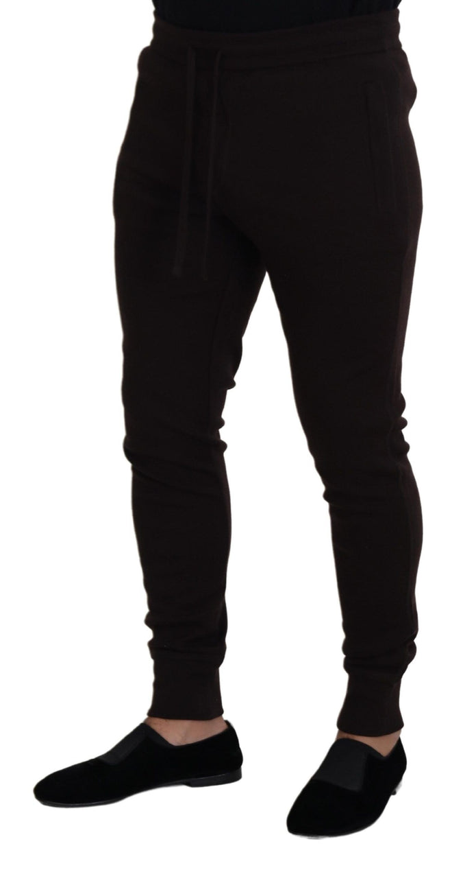 Brown Cashmere Trousers Bottoms Drawstring Pants